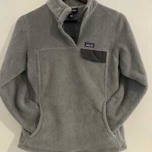 Patagonia Kid’s Size XL / 14 Re-Tool Snap-T Pullover Fleece Jacket Gray